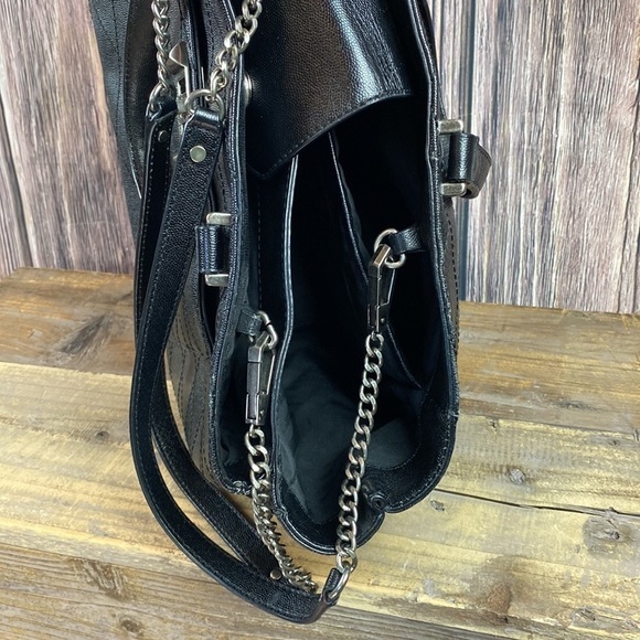REBECCA MINKOFF Large Je T’aime Black Leather Tote - Picture 9 of 16